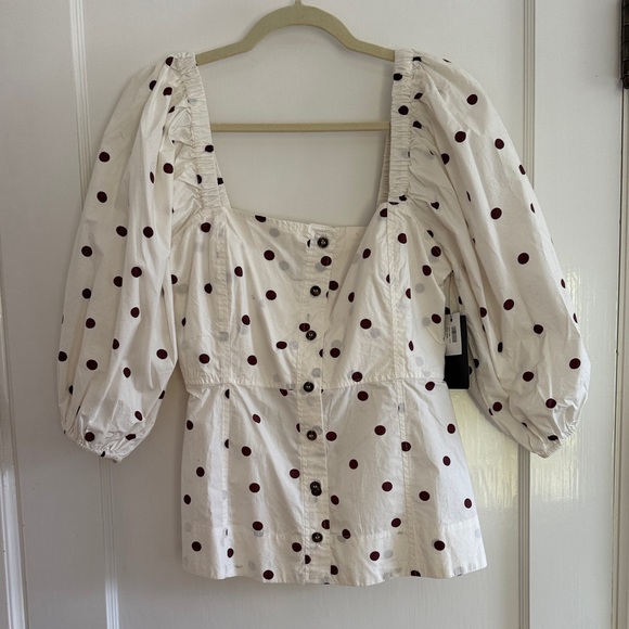 Ganni Polka Dot Top NWT - Picture 1 of 1